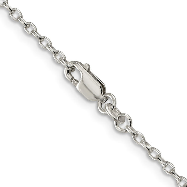 Sterling Silver 2.25mm Oval Cable Chain