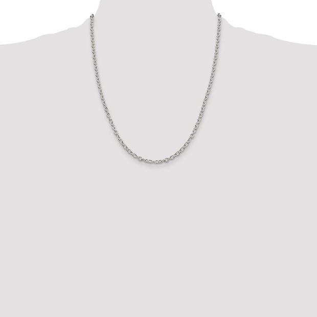 Sterling Silver 3.75mm Oval Cable Chain