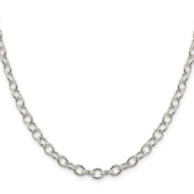 Sterling Silver 5.3mm Oval Cable Chain