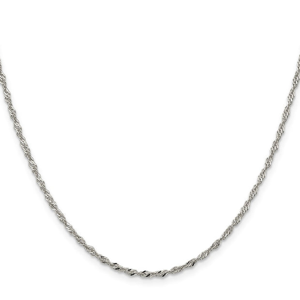 Sterling Silver 2mm Singapore Chain