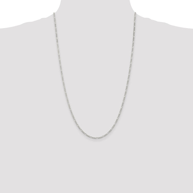 Sterling Silver 2.25mm Figaro Chain