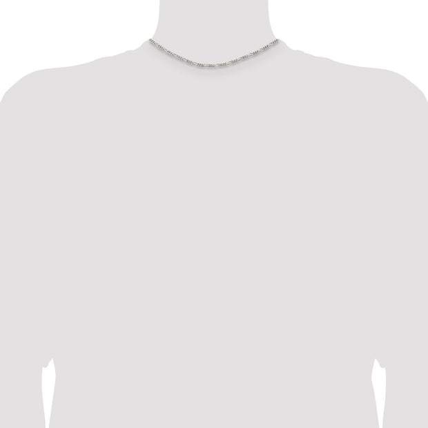 Sterling Silver 2.85mm Figaro Chain