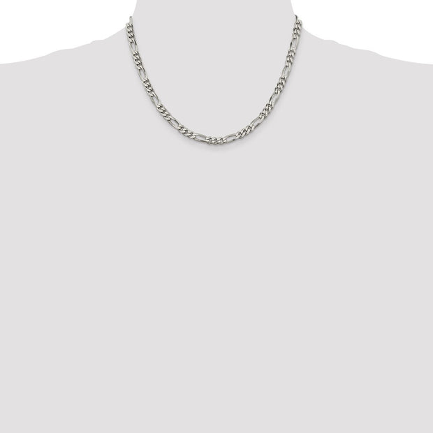 Sterling Silver 5.5mm Figaro Chain