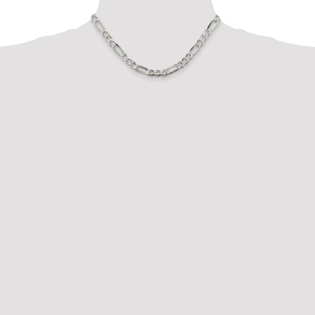 Sterling Silver 6.75mm Figaro Chain