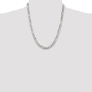 Sterling Silver 6.75mm Figaro Chain