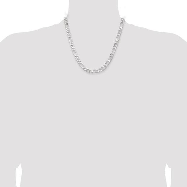 Sterling Silver 7.5mm Figaro Chain