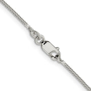 Sterling Silver 1.25mm Diamond-cut Round Franco Chain