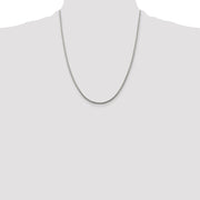 Sterling Silver 2mm Diamond-cut Round Franco Chain