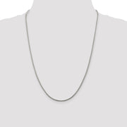 Sterling Silver 2mm Diamond-cut Round Franco Chain
