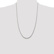 Sterling Silver 2mm Diamond-cut Round Franco Chain