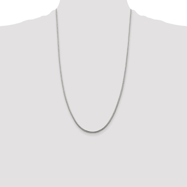 Sterling Silver 2mm Diamond-cut Round Franco Chain