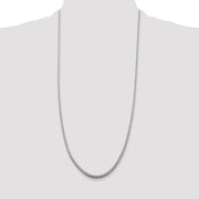 Sterling Silver 2.5mm Diamond-cut Round Franco Chain