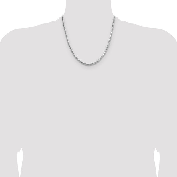Sterling Silver 3.4mm Diamond-cut Round Franco Chain