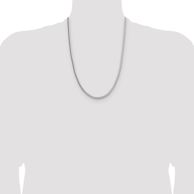 Sterling Silver 3.4mm Diamond-cut Round Franco Chain