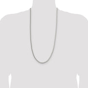 Sterling Silver 3.4mm Diamond-cut Round Franco Chain