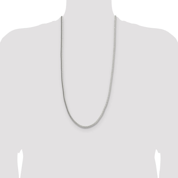 Sterling Silver 3.4mm Diamond-cut Round Franco Chain