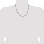 Sterling Silver 3.8mm Diamond-cut Round Franco Chain