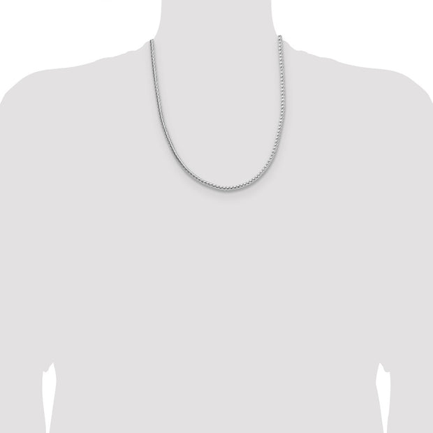 Sterling Silver 3.8mm Diamond-cut Round Franco Chain