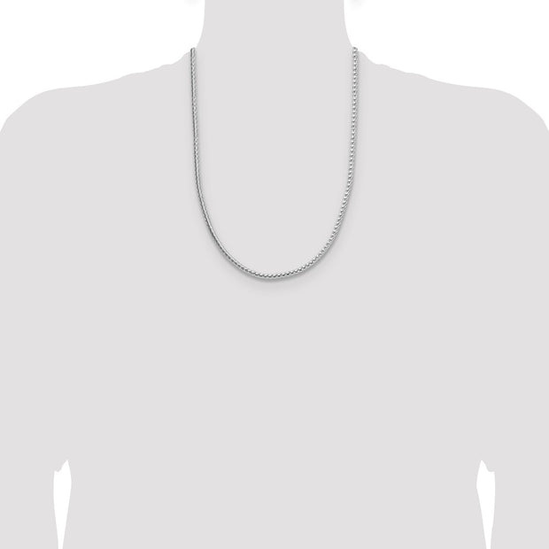 Sterling Silver 3.8mm Diamond-cut Round Franco Chain