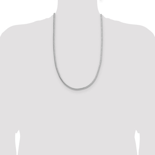 Sterling Silver 3.8mm Diamond-cut Round Franco Chain