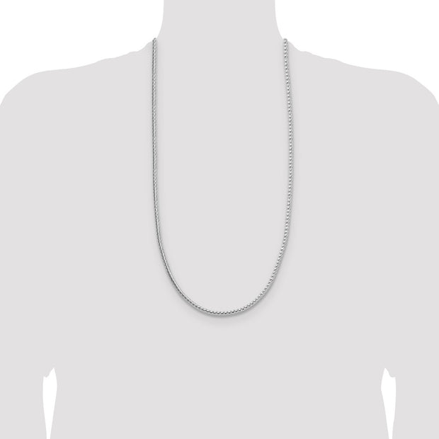 Sterling Silver 3.8mm Diamond-cut Round Franco Chain