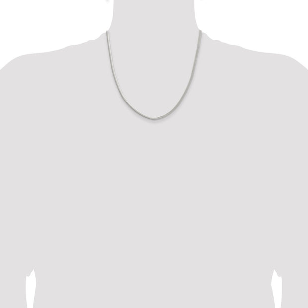 Sterling Silver 3.3mm Flat Oval Snake Chain