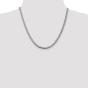 Sterling Silver 4.2mm Flat Oval Snake Chain