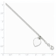 Sterling Silver Engraveable Heart Childs Bracelet