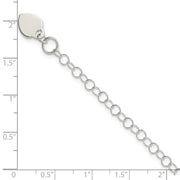 Sterling Silver Heart Charm Childs Bracelet