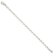 Sterling Silver Heart Link Childs Bracelet