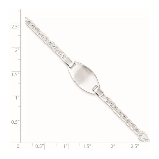 Sterling Silver Childrens Plus Ext ID Bracelet