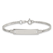 Sterling Silver Polished Curb Link Childrens 6.25 Inch ID Bracelet