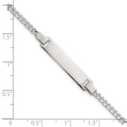Sterling Silver Polished Curb Link Childrens 6.25 Inch ID Bracelet