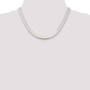 Sterling Silver 7.3mm Magic Herringbone Chain