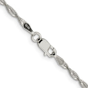 Sterling Silver 2mm Twisted Herringbone Chain