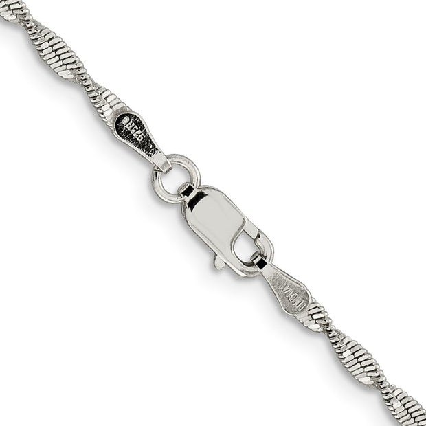Sterling Silver 2mm Twisted Herringbone Chain