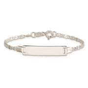 Sterling Silver Polished Engraveable Children's ID Bracelet