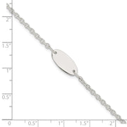 Sterling Silver Polished Childrens ID Bracelet
