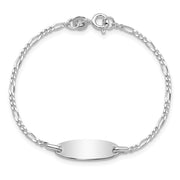 Sterling Silver Polished Childrens ID Bracelet