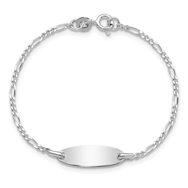 Sterling Silver Polished Childrens ID Bracelet