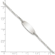 Sterling Silver Polished Childrens ID Bracelet