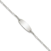 Sterling Silver Polished Childrens ID Bracelet