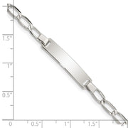 Sterling Silver Polished Engraveable Childrens ID Bracelet