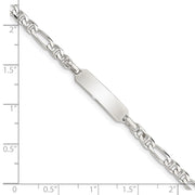 Sterling Silver Childrens ID Anchor Plus EXT Link Bracelet