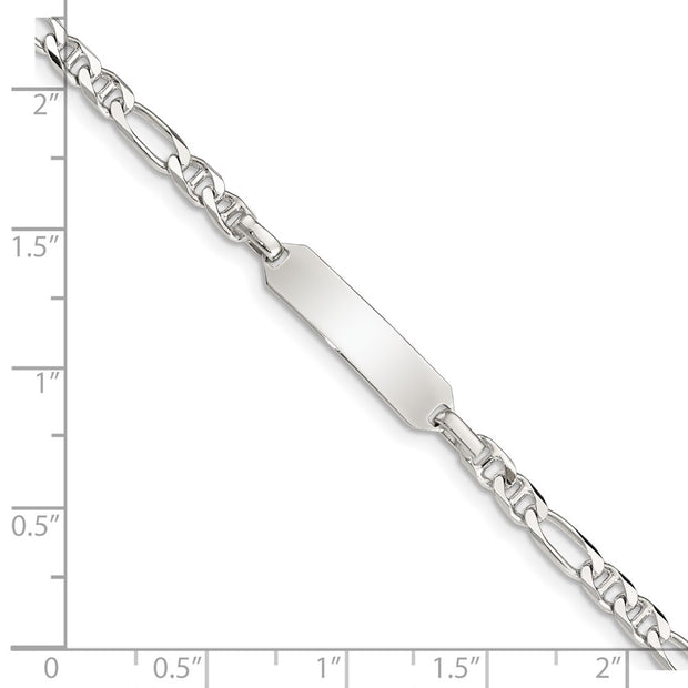 Sterling Silver Childrens ID Anchor Plus EXT Link Bracelet