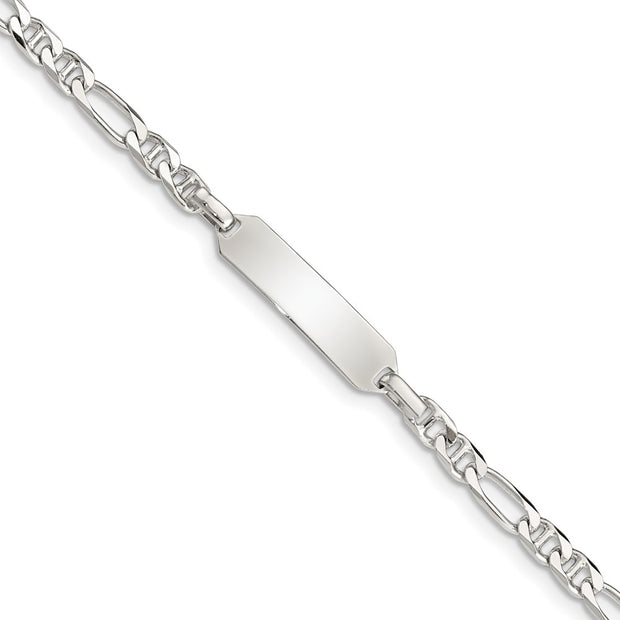 Sterling Silver Childrens ID Anchor Plus EXT Link Bracelet