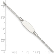 Sterling Silver Childrens Plus Ext ID Figaro Link Bracelet
