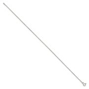 Sterling Silver 1mm Beaded Chain Anklet