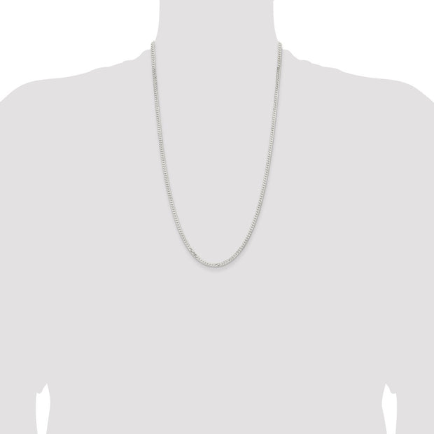 Sterling Silver 3.15mm Flat Curb Chain