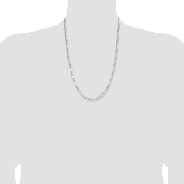 Sterling Silver 3.8mm Flat Curb Chain